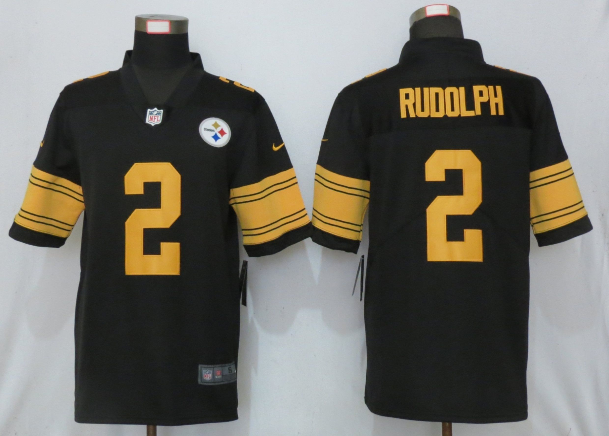 Men Pittsburgh Steelers 2 Rudolph Navy Black Nike Color Rush Limited NFL Jerseys